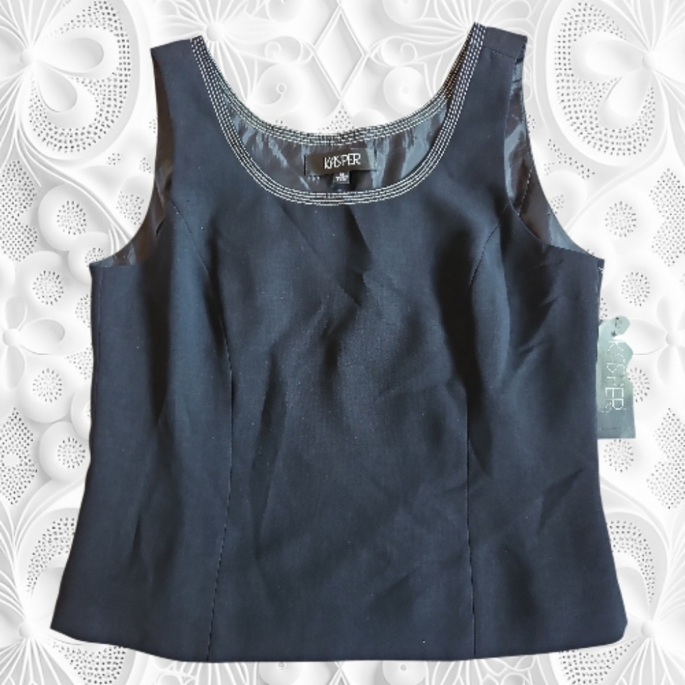 Kasper Women's Elegant Black Tank Top
